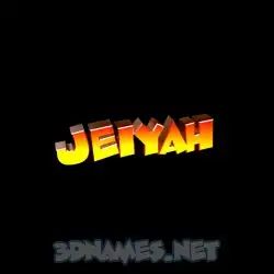 jeiyah in Black Background style - 3D name wallpaper