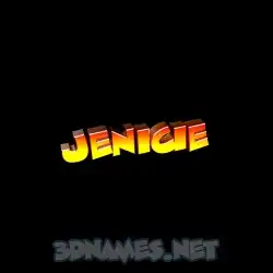 jenicie in Black Background style - 3D name wallpaper