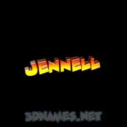 jennell in Black Background style - 3D name wallpaper