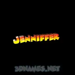 jenniffer in Black Background style - 3D name wallpaper