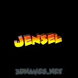 jensel in Black Background style - 3D name wallpaper