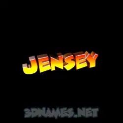 jensey in Black Background style - 3D name wallpaper
