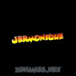 jermonique in Black Background style - 3D name wallpaper