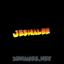 jeshalee in Black Background style - 3D name wallpaper