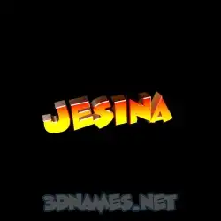 jesina in Black Background style - 3D name wallpaper