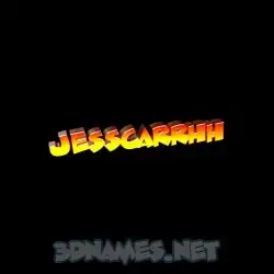 jesscarrhh in Black Background style - 3D name wallpaper