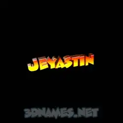 jeyastin in Black Background style - 3D name wallpaper