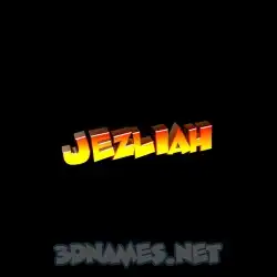 jezliah in Black Background style - 3D name wallpaper