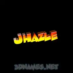 jhazle in Black Background style - 3D name wallpaper