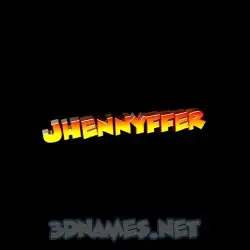 jhennyffer in Black Background style - 3D name wallpaper