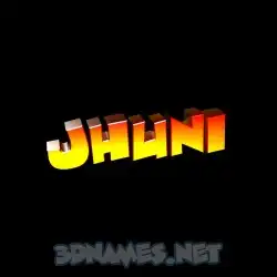 jhuni in Black Background style - 3D name wallpaper