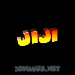 jiji in Black Background style - 3D name wallpaper