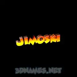 jimoski in Black Background style - 3D name wallpaper