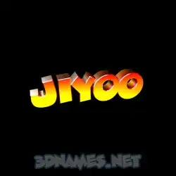 jiyoo in Black Background style - 3D name wallpaper