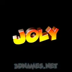 joly in Black Background style - 3D name wallpaper