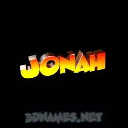 jonah in Black Background style - 3D name wallpaper