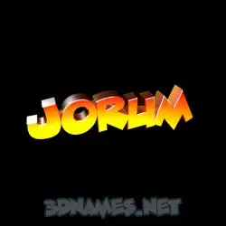 jorum in Black Background style - 3D name wallpaper