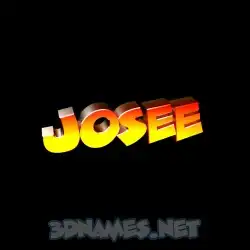 josee in Black Background style - 3D name wallpaper