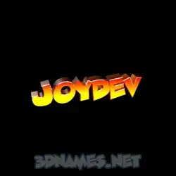 joydev in Black Background style - 3D name wallpaper