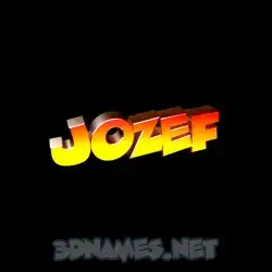 jozef in Black Background style - 3D name wallpaper
