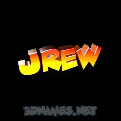 jrew in Black Background style - 3D name wallpaper