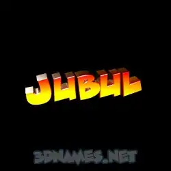 jubul in Black Background style - 3D name wallpaper