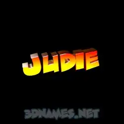 judie in Black Background style - 3D name wallpaper