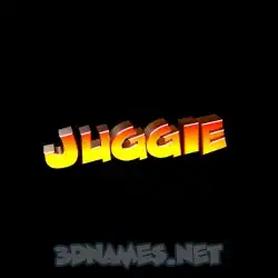 juggie in Black Background style - 3D name wallpaper