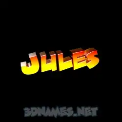 jules in Black Background style - 3D name wallpaper