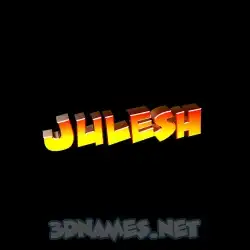 julesh in Black Background style - 3D name wallpaper