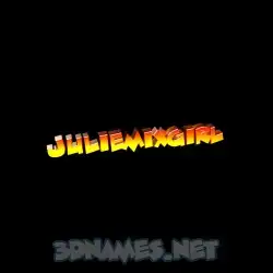 juliemixgirl in Black Background style - 3D name wallpaper