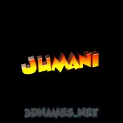 jumani in Black Background style - 3D name wallpaper