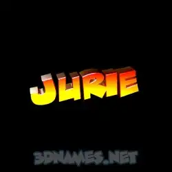 jurie in Black Background style - 3D name wallpaper