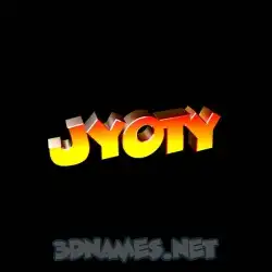 jyoty in Black Background style - 3D name wallpaper