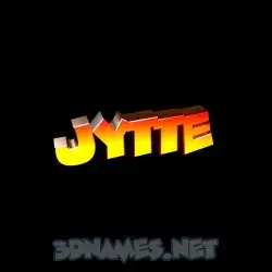 jytte in Black Background style - 3D name wallpaper