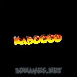 kaboooo in Black Background style - 3D name wallpaper