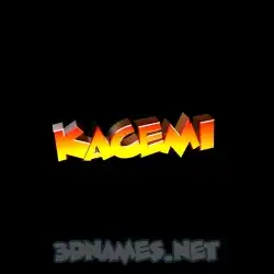kacemi in Black Background style - 3D name wallpaper