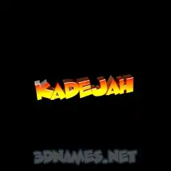 kadejah in Black Background style - 3D name wallpaper