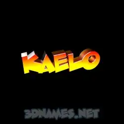 kaelo in Black Background style - 3D name wallpaper