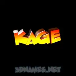 kage in Black Background style - 3D name wallpaper
