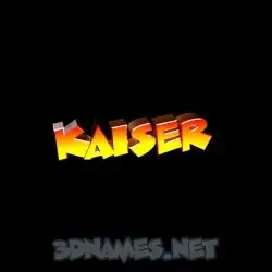 kaiser in Black Background style - 3D name wallpaper