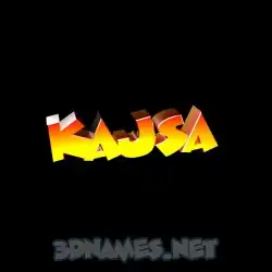 kajsa in Black Background style - 3D name wallpaper