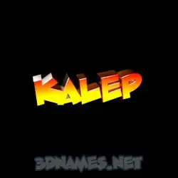 kalep in Black Background style - 3D name wallpaper