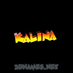 kalina in Black Background style - 3D name wallpaper