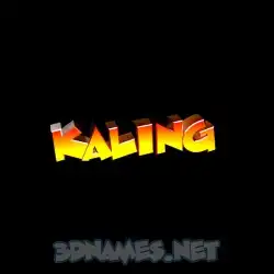 kaling in Black Background style - 3D name wallpaper