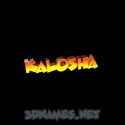 kalosha in Black Background style - 3D name wallpaper