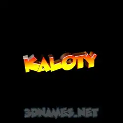 kaloty in Black Background style - 3D name wallpaper