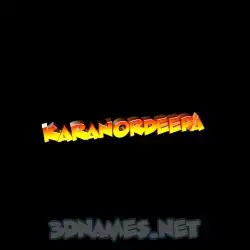 karanordeepa in Black Background style - 3D name wallpaper