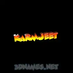 karmjeet in Black Background style - 3D name wallpaper