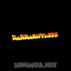 karrakhylese in Black Background style - 3D name wallpaper